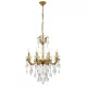 EDWARD CHANDELIER 8XE14 YELLOW BRASS/JADE