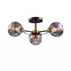 ELLARIA CHANDELIER 3XE27 BLACK/ANTIQUE BRASS