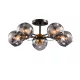 ELLARIA CHANDELIER 5XE27 BLACK/ANTIQUE BRASS