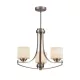 ERIN LUX CHANDELIER 3XE27 SATIN NICKEL