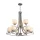 ERIN LUX CHANDELIER 9XE27 SATIN NICKEL
