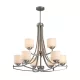 ERIN LUX CHANDELIER 9XE27 SATIN NICKEL