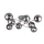 ERMINA CHANDELIER 8XE14 CHROME/GLASS