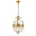 FREDERICK CHANDELIER 3XE14 YELLOW BRASS/CRYSTALS