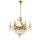 GEORGE CHANDELIER 9XE14 YELLOW BRASS/CRYSTALS