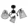 JASMINE CHANDELIER 3XE14 BLACK/GRAY