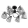 JASMINE CHANDELIER 6XE14 BLACK/GRAY