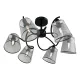 JASMINE CHANDELIER 6XE14 BLACK/GRAY