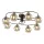 JAY CHANDELIER 8XE27 BLACK/BRONZE