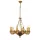 JULIAN CHANDELIER 10XE14 YELLOW BRASS/CERAMIC