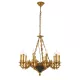 JULIAN CHANDELIER 10XE14 YELLOW BRASS/CERAMIC