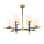 JULIET CHANDELIER 8XE27 BLACK/GOLD