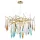 KAROL CHANDELIER 8XG9 GOLD/MULTICOLOR CRYSTALS