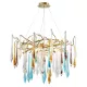 KAROL CHANDELIER 8XG9 GOLD/MULTICOLOR CRYSTALS