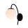 LINA WALL LAMP 1XE27 BLACK/WHITE GLASS