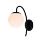 LINA WALL LAMP 1XE27 BLACK/WHITE GLASS