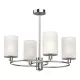 LUKAS CHANDELIER 4XE14 WHITE/CHROME