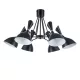 MORGAN CHANDELIER 6XE14 BLACK