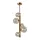 OLENA CHANDELIER 5XG9 VERTICAL GOLD