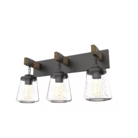PAOLA WALL LAMP 3XE27 BLACK/WOOD