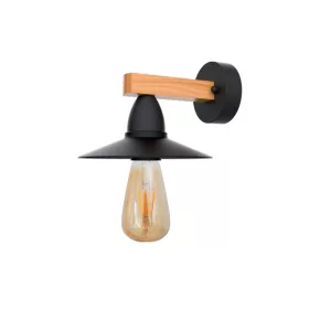 PHIL WALL LAMP 1XE27 BLACK/WOOD