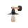 PHIL WALL LAMP 1XE27 BLACK/WOOD