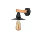 PHIL WALL LAMP 1XE27 BLACK/WOOD