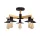 PHIL CHANDELIER 5XE27 BLACK/WOOD