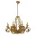 PHILIP CHANDELIER 8XE14 YELLOW BRASS