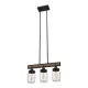 PIERA HANGER 3XE27 BLACK/WOOD