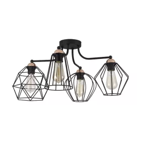 POLLY CHANDELIER 4XE27 BLACK