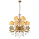 RALPH CHANDELIER 15XE14 YELLOW BRASS/CRYSTALS