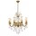 RICHARD CHANDELIER 8XE14 YELLOW BRASS/CRYSTALS