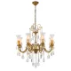 RICHARD CHANDELIER 8XE14 YELLOW BRASS/CRYSTALS