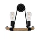ROPE WALL LAMP 2XE27 BLACK