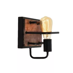 SILVIA WALL LAMP 1XE27 BLACK/WOOD