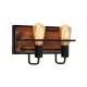 SILVIA WALL LAMP 2XE27 BLACK/WOOD