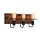 SILVIA WALL LAMP 3XE27 BLACK/WOOD