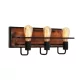 SILVIA WALL LAMP 3XE27 BLACK/WOOD