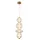 SPLENDOR LED MEDALLION 18W 3000K, BRASS + COGNAC GLASS