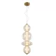 SPLENDOR LED MEDALLION 18W 3000K, BRASS + COGNAC GLASS