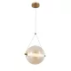 SPLENDOR LED PENDANT 9W 3000K, BRASS + COGNAC GLASS