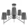 THERA CHANDELIER 6XE14 BLACK/CHROME