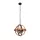 TINO CHANDELIER 4XE14 MATT BLACK/WOOD