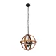 TINO CHANDELIER 4XE14 MATT BLACK/WOOD