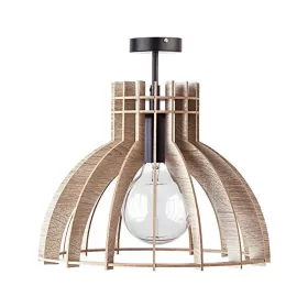 WOODY-4 PENDANT LAMP 1XE27 BLACK/WOOD