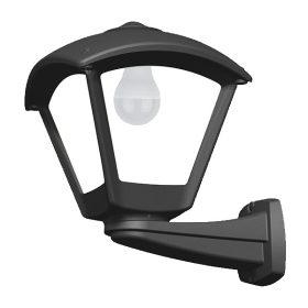 DARIO 250 GARDEN WALL LAMP 1XE27 IP55 BLACK