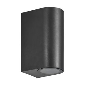 GRF327 FACADE LIGHT FITTING 2XGU10 IP54 BLACK