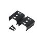 EL-28ECCR CLIPS FOR PROFILE EL-28CR, BLACK, SET