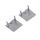 EL-28ECCR END CAP FOR EL-28CR PROFILE, SILVER, SET